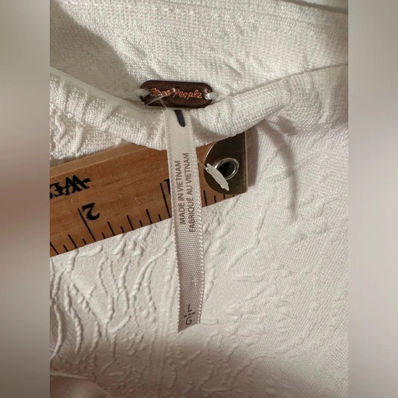 NWOT Free People ALLURING Brooklyn Mini Dress White L Lace Sheer Twirly Pockets - Picture 12 of 16